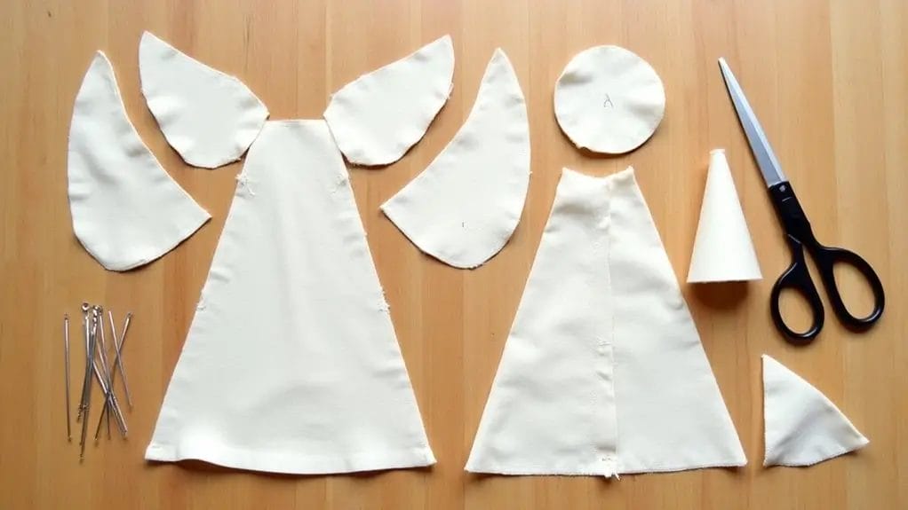 fabriquer un ange de Noël en tissu