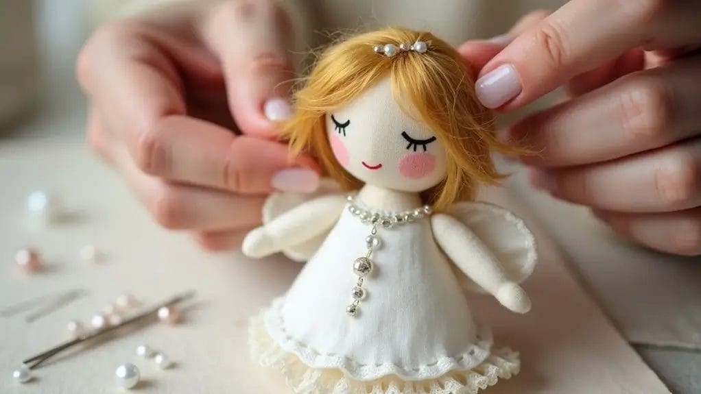 fabriquer un ange de Noël en tissu