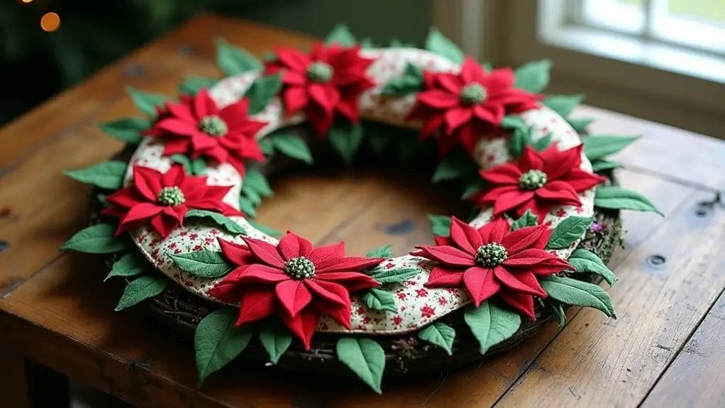 Tuto couronne de Noël en tissu patchwork