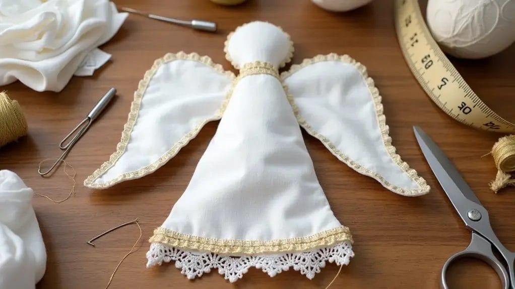 fabriquer un ange de Noël en tissu