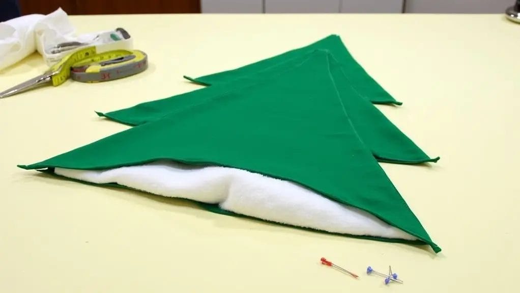 Sapin de Noël en tissu à faire soi-même