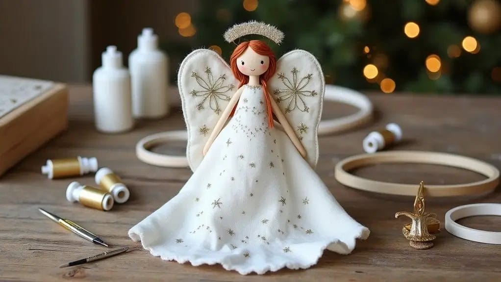 fabriquer un ange de Noël en tissu