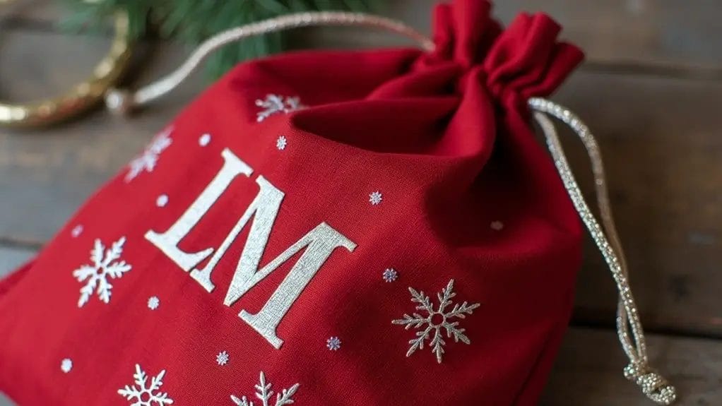 Sac de Noël en tissu à faire soi-même