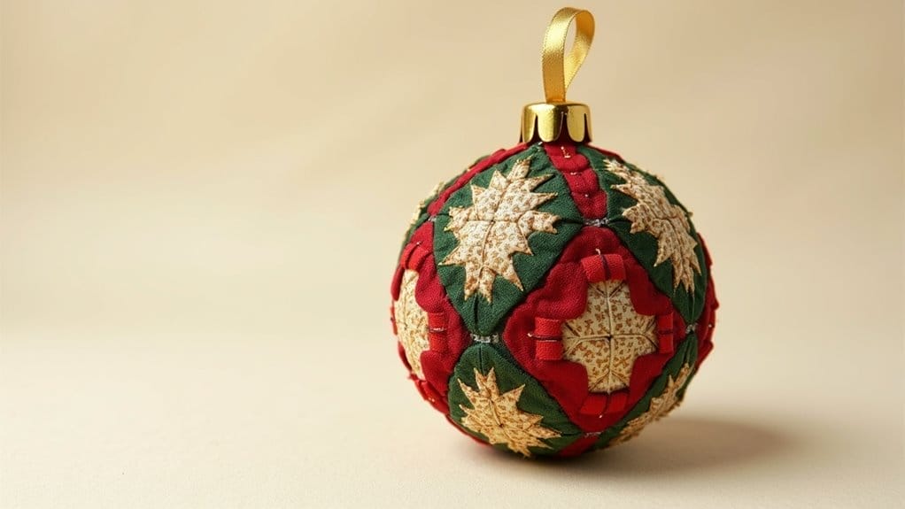 Tuto boule de Noël en tissu patchwork