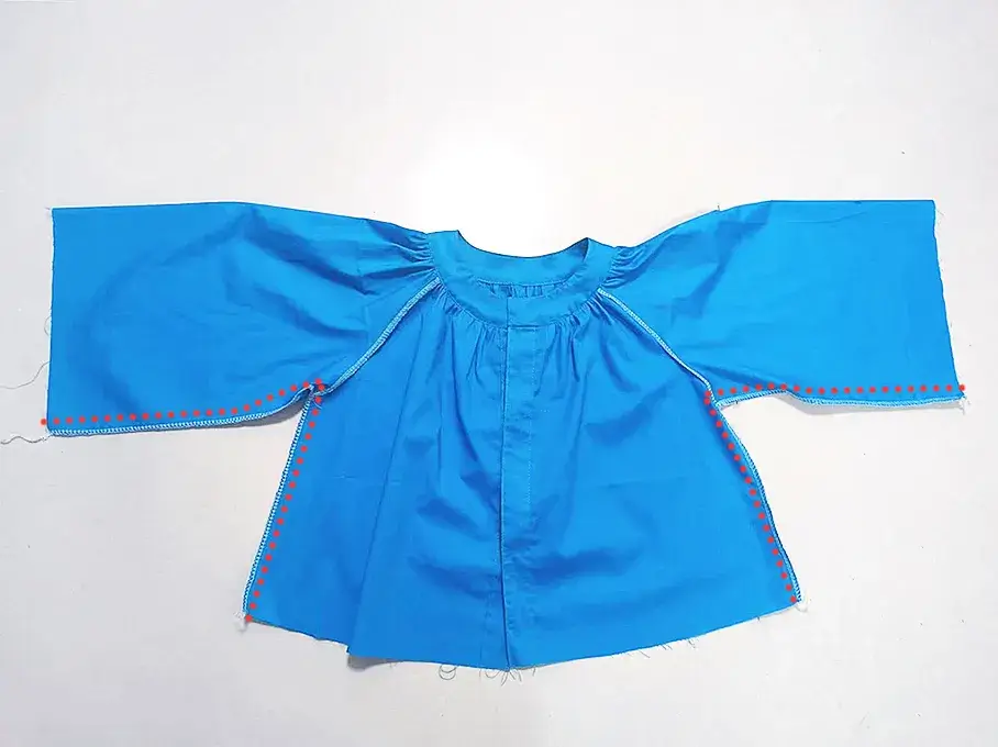 Smocked Crewneck Raglan Sleeve Blouse