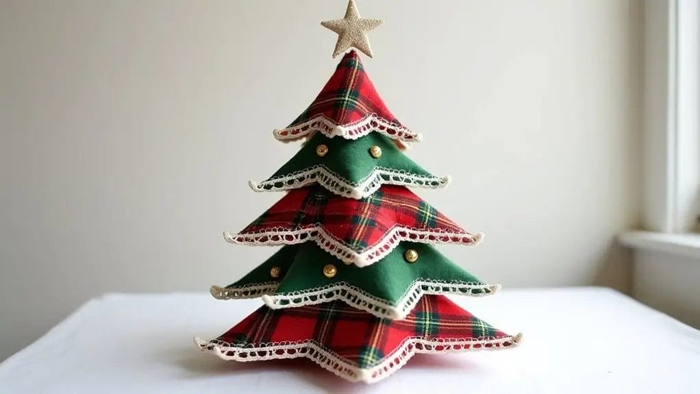 Sapin de Noël en tissu à faire soi-même