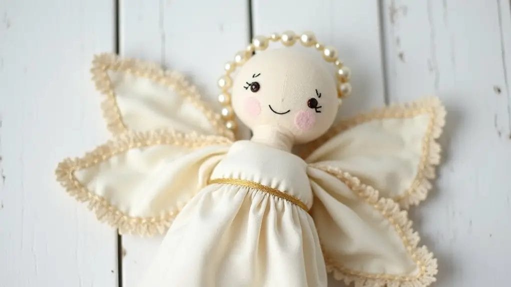 fabriquer un ange de Noël en tissu